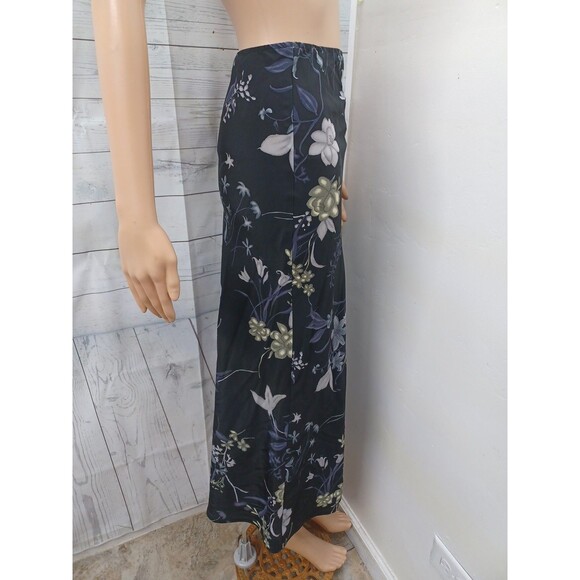 Vtg Charlote Russe Y2K Maxi Skirt  Black Purple Long Modest Sz M - Picture 2 of 7